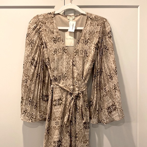 NWT! Snakeskin Wrap Dress - Picture 5 of 7